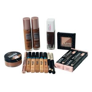 Lot of Foundations Concealers Setting Powder & Brightener Various Brands Shades